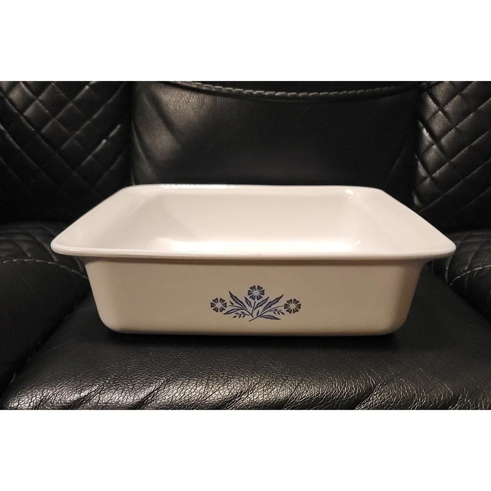 Corning Ware Blue Cornflower 8 x 8 x 2 Square 2QT Casserole Dish P322 Baking Pan